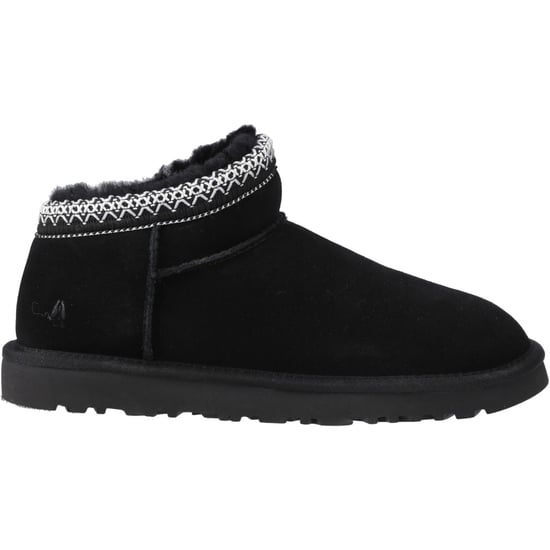 Hush Puppies Sloane Damen Wildleder Hausschuhe in Schwarz - Image 5