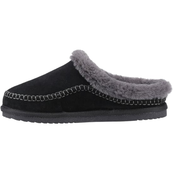 Hush Puppies Anika Wildleder Damen Schwarz Hausschuhe - Image 4