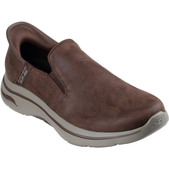 Skechers Go Walk Arch Fit 2.0 Quest Textile Herren Turnschuhe In Braun - Image 1