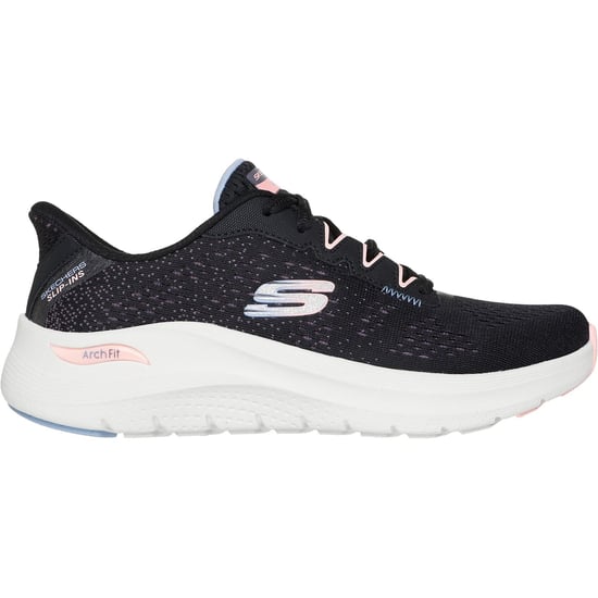 Skechers Arch Fit 2.0 Fresh Pace Textile Damen Schwarz/multi Sneaker - Image 5