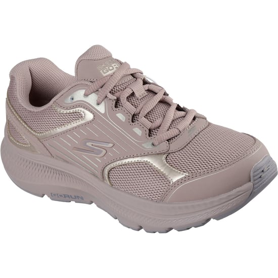 Skechers GO RUN Consistent 2.0 Advantage Damen Sneaker Aus Hellem Braunem/goldenem Leder - Image 1