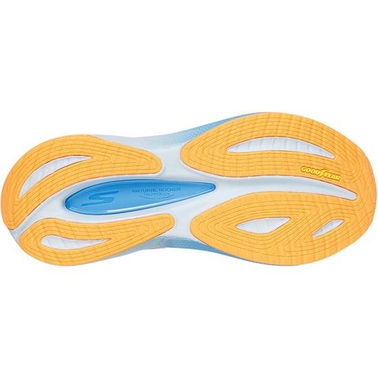 Skechers Performance Max Cushioning Propulsion Textile Damen Sneaker In Weiß/Orange - Image 2