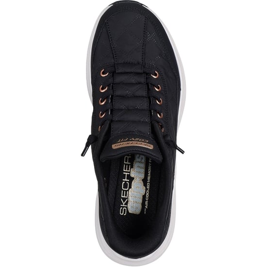 Skechers Contour Foam Golden Hour Damen Sneaker Aus Textil In Schwarz/roségold - Image 3