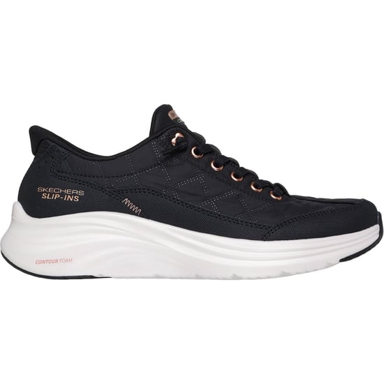 Skechers Contour Foam Golden Hour Damen Sneaker Aus Textil In Schwarz/roségold - Image 5