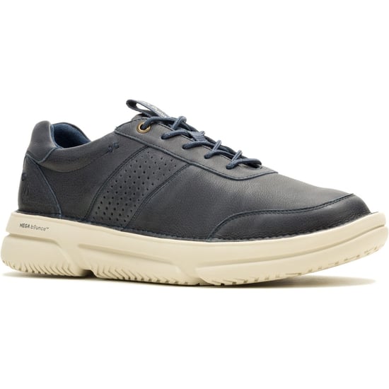 Hush Puppies Baylor Leder Herren Sneakers in Marineblau - Image 1
