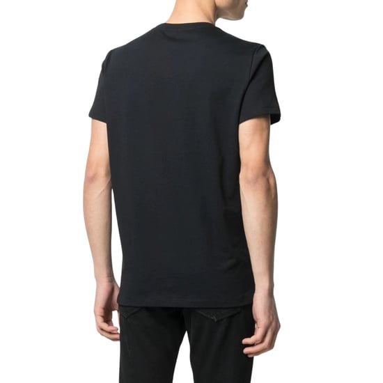 Balmain Paris - Schwarzes T-shirt Mit Regenbogen- Und Multilogo - Image 4