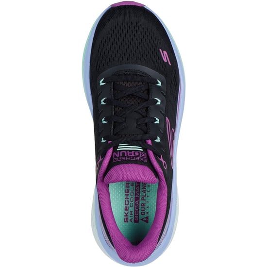 Skechers Performance Max Cushioning Propulsion Damen Sneaker Schwarz/Lila - Image 3