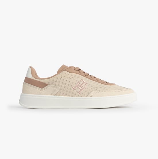 Tommy Hilfiger TH Monogram Sneaker Damen Muslin/Claystone - Image 1