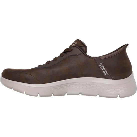 Skechers GO WALK Flex Smooth Motion Textil Herren Braune Laufschuhe - Image 4