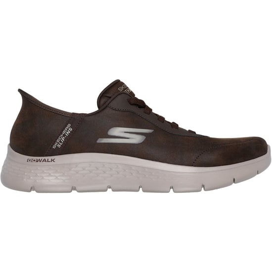 Skechers GO WALK Flex Smooth Motion Textil Herren Braune Laufschuhe - Image 5