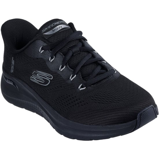 Skechers Arch Fit 2.0 Lestur Textile Herrenschwarze Sneakers - Image 1