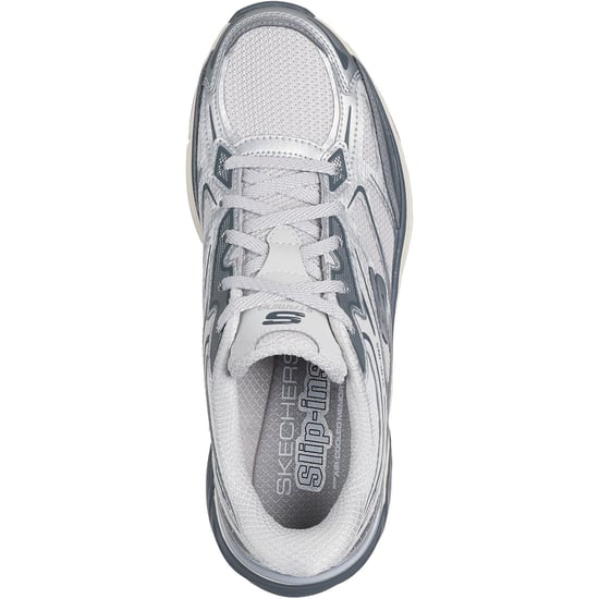 Skechers Stamina Sport Damen Silberne Sneaker - Image 3