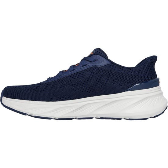 Skechers Edgeride Textil Herren Sneaker Marineblau/Orange - Image 4