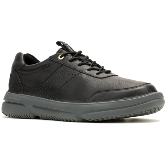 Hush Puppies Baylor Leder Herren schwarze Sneakers - Image 1