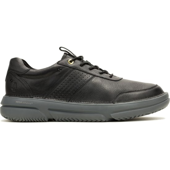Hush Puppies Baylor Leder Herren schwarze Sneakers - Image 6
