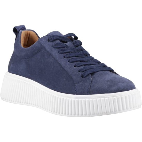 Hush Puppies Harlow Suede Damen Sneaker aus Wildleder in Indigoblau - Image 1