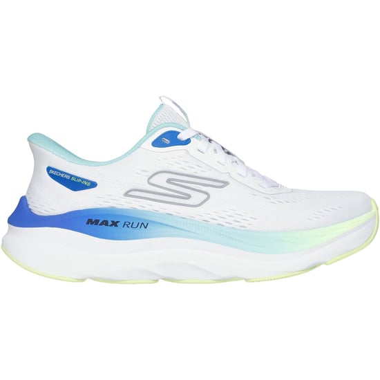 Skechers Performance Max Cushioning Max Run Textil Damen Weiß/Multi Sneakers - Image 2