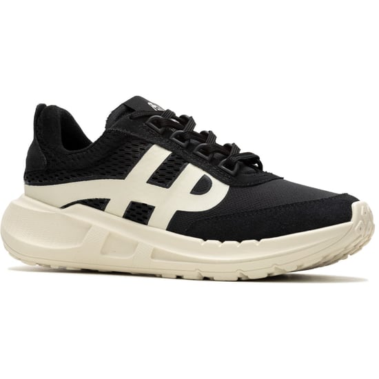 Hush Puppies Seventy8 Retro Runner Suede Damenschwarze Turnschuhe - Image 1