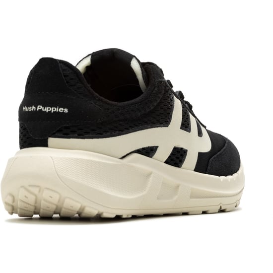 Hush Puppies Seventy8 Retro Runner Suede Damenschwarze Turnschuhe - Image 2