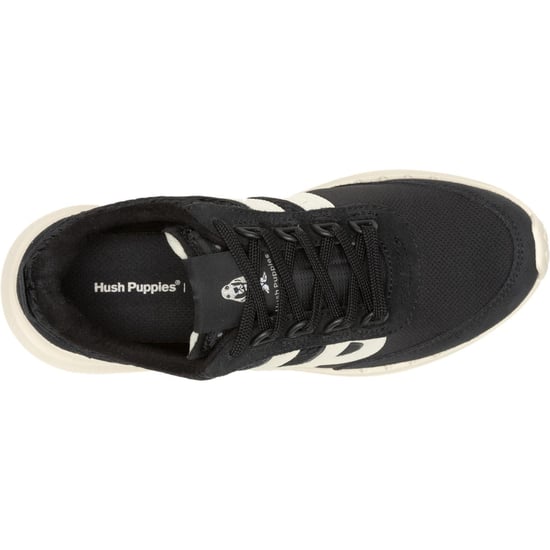 Hush Puppies Seventy8 Retro Runner Suede Damenschwarze Turnschuhe - Image 4