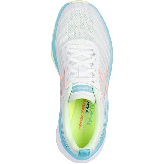 Skechers Performance D'Lux Vapor Cool Breeze Textile Damen Weiß/Multi Sneakers - Image 3