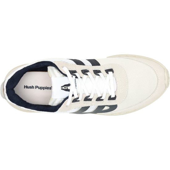 Hush Puppies Seventy8 Retro Runner Herren Sneaker Aus Weißem Wildleder - Image 4