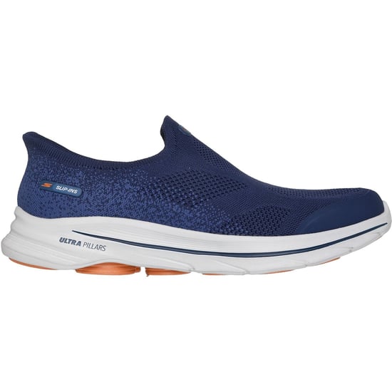Skechers Go Walk 8 Pelayo Textil Herren Sneaker Navy/Orange - Image 5