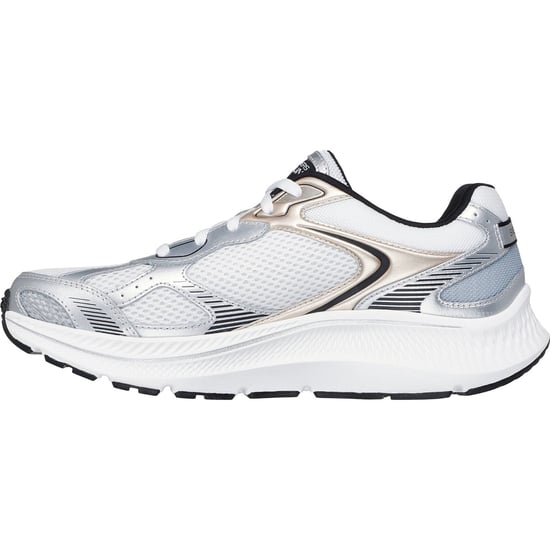 Skechers GO RUN Consistent 2.0 Volt Damen Sneaker Aus Leder In Weiß/silber/schwarz - Image 4