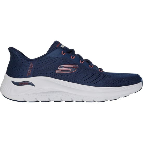 Skechers Arch Fit 2.0 Lestur Textile Herren Navy/rote Sneaker - Image 5