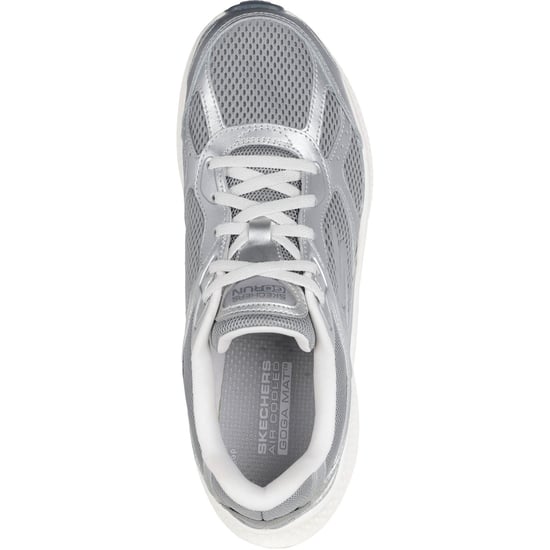 Skechers GO RUN Consistent 2.0 Volt Damen Sneaker Aus Leder In Grau/silber - Image 3