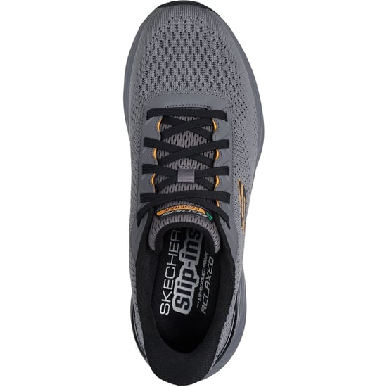 Skechers Edgeride Textile Herren Sneaker In Anthrazit/gelb - Image 3
