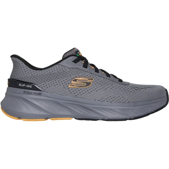 Skechers Edgeride Textile Herren Sneaker In Anthrazit/gelb - Image 5