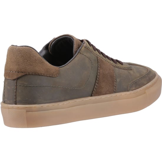 Hush Puppies Riley Herren Wildleder Turnschuhe in Khaki - Image 2