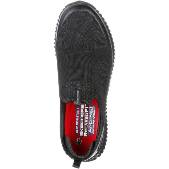 Skechers Workwear Cessnock Textile Herrenschwarze Sneakers - Image 4