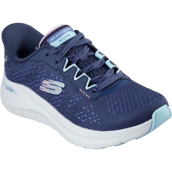 Skechers Arch Fit 2.0 Fresh Pace Textile Damen Marineblau/mehrfarbig Sneaker - Image 1