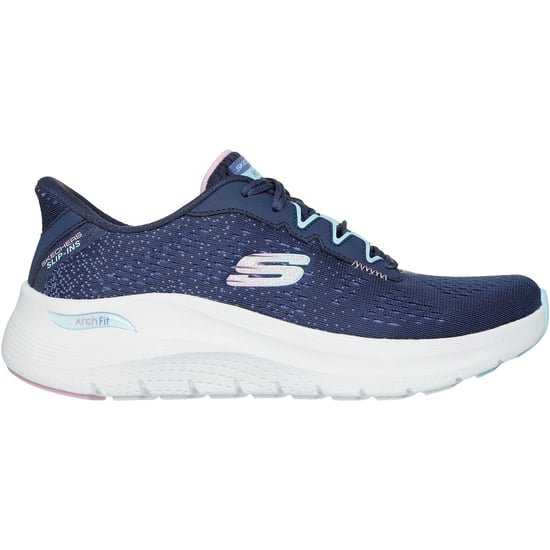 Skechers Arch Fit 2.0 Fresh Pace Textile Damen Marineblau/mehrfarbig Sneaker - Image 5