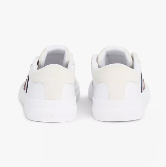 Tommy Hilfiger Cupset Rwb Leder Herrenschuhe Weiß - Image 3