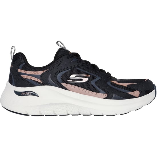 Skechers Arch Fit 2.0 Vintage Luxe Leder Damen Sneakers Schwarz/Roségold - Image 2