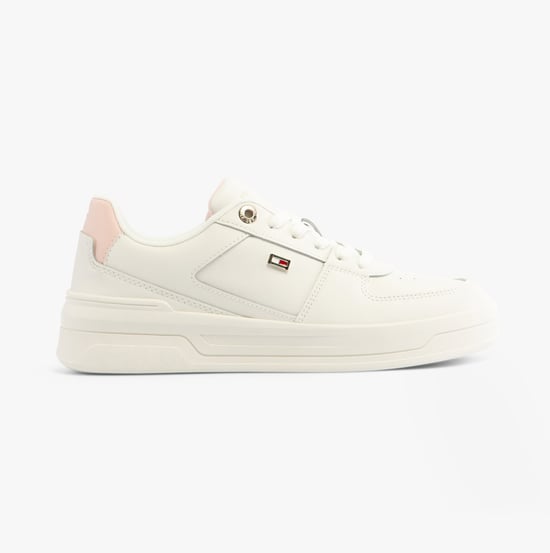 Tommy Hilfiger Flag Basket Sneaker Damen Sneakers Ecru/Whimsy Pink - Image 1
