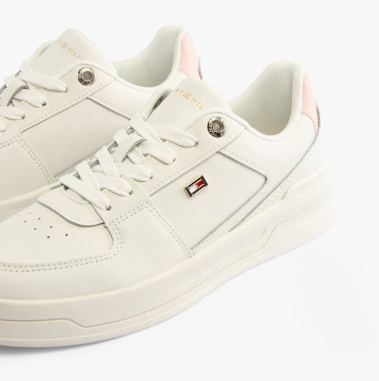 Tommy Hilfiger Flag Basket Sneaker Damen Sneakers Ecru/Whimsy Pink - Image 6