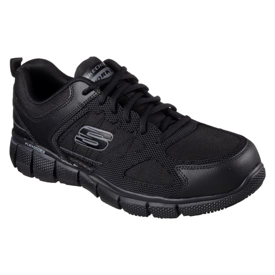 Skechers Workwear Telphin Sanphet Herren Sicherheitssneaker aus schwarzem Leder - Image 6