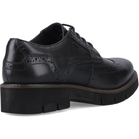 Pod Kacey Leder Damen Schwarz Brogues Schuhe - Image 2
