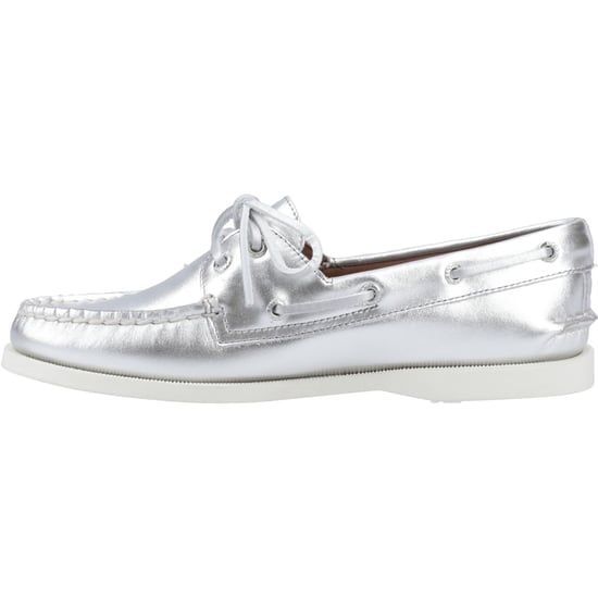 Sperry Authentic 2 Eye Damenbootsschuhe Aus Silbernem Leder - Image 4