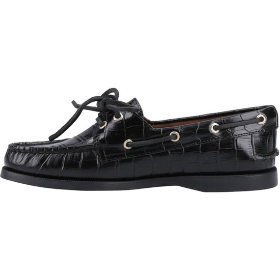 Sperry Authentic 2 Eye Damen Bootsschuhe Aus Schwarzem Leder - Image 4