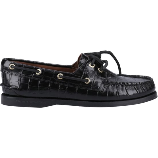 Sperry Authentic 2 Eye Damen Bootsschuhe Aus Schwarzem Leder - Image 5