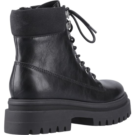 Rocket Dog Danie Kunstleder Damen Schwarze Stiefeletten Mit Absatz Bis Zur Mitte Der Wade - Image 2