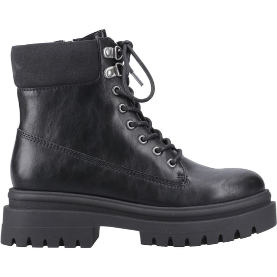 Rocket Dog Danie Kunstleder Damen Schwarze Stiefeletten Mit Absatz Bis Zur Mitte Der Wade - Image 5