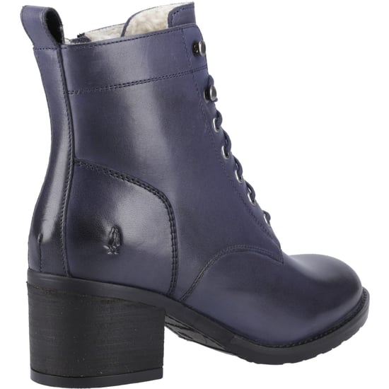 Hush Puppies Harriet Leder Damen Navy Absatz Stiefeletten - Image 2