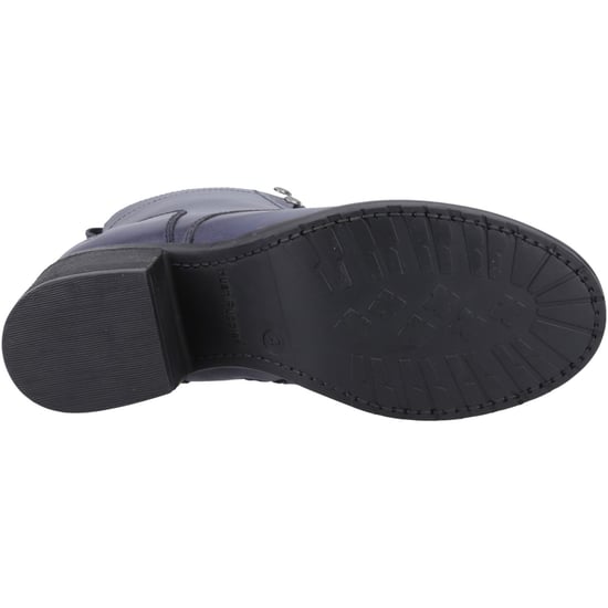 Hush Puppies Harriet Leder Damen Navy Absatz Stiefeletten - Image 3