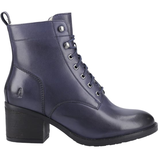 Hush Puppies Harriet Leder Damen Navy Absatz Stiefeletten - Image 5